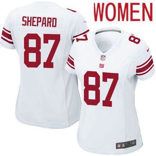 Women New York Giants 87 Sterling Shepard Nike White Game NFL Jersey